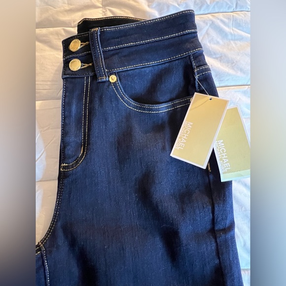 NWT MICHAEL Michael Kors dark wash denim blue jeans. Selma skinny. Women’s 2 - Picture 8 of 10